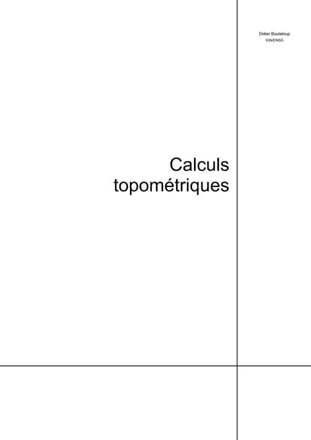 calculs topometriques